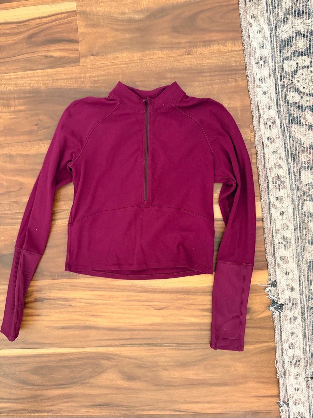 Lululemon Women's Half-Zip Long Sleeve Top in Burgundy